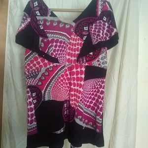 Ladies JTB blouse,short sleeve, ties in the back.
